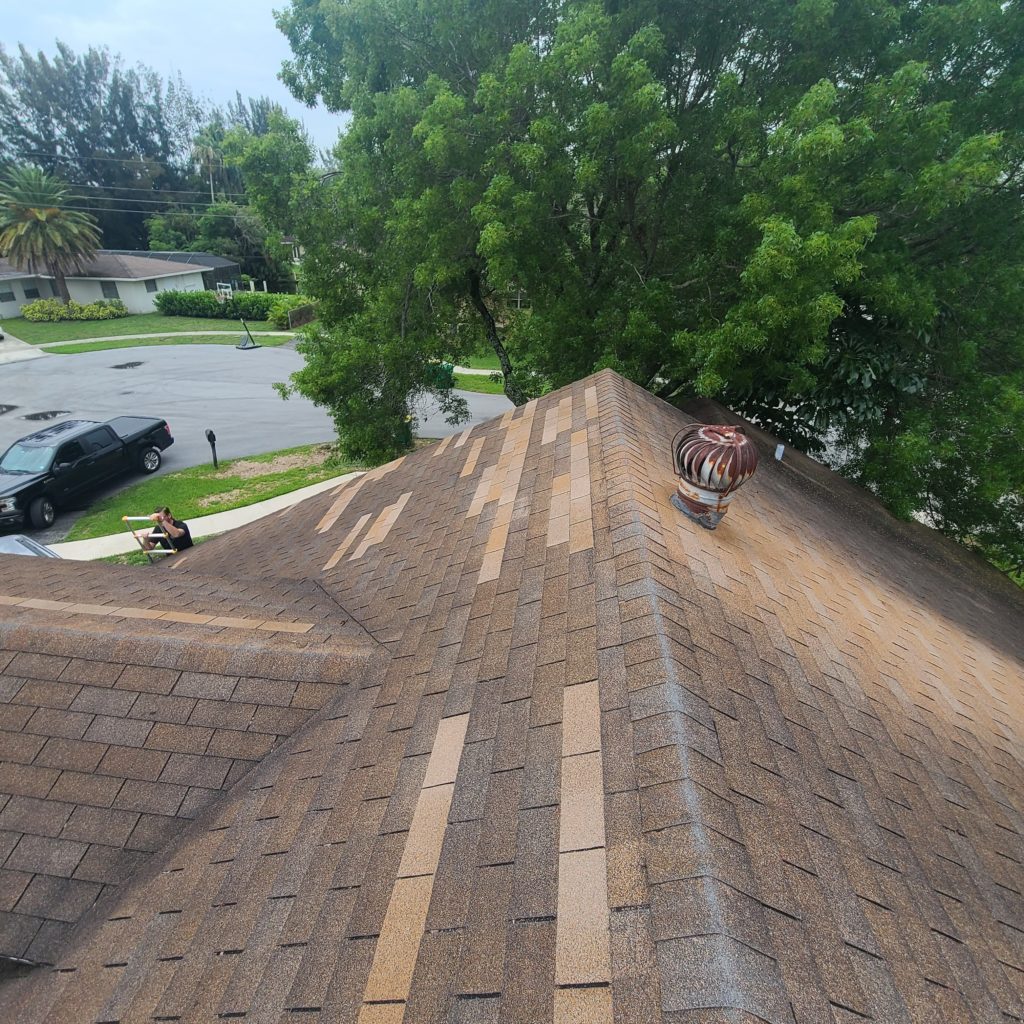 Hurricane damage roof patch